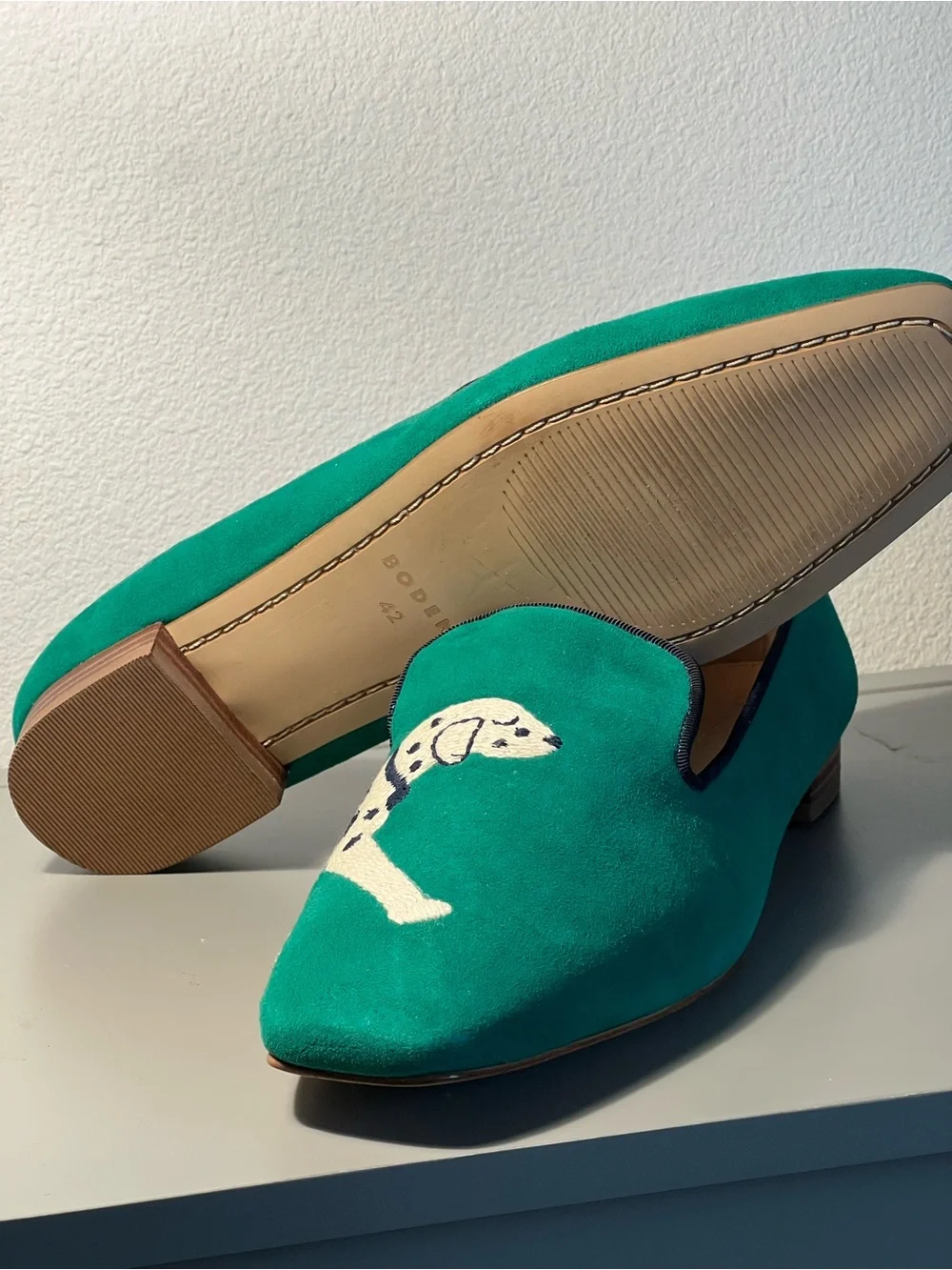 Boden Slipper Cut Loafers Rich Emerald, Dog